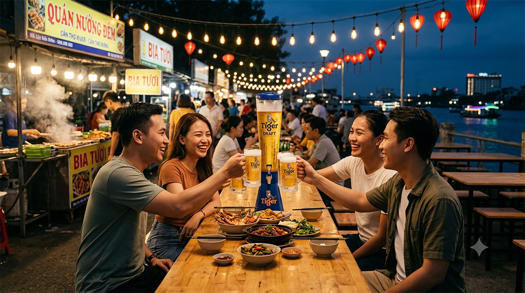 Vị đậm đà bia tươi tiger