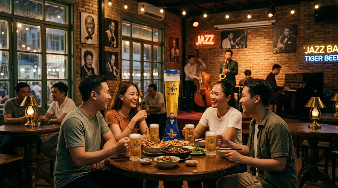Vị đậm đà bia tươi tiger