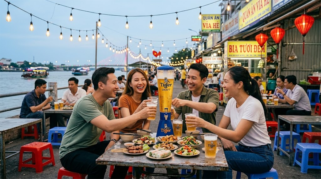 Vị đậm đà bia tươi tiger